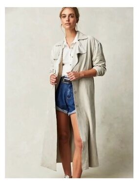 Black NYC free people trench coat. NWT size large!